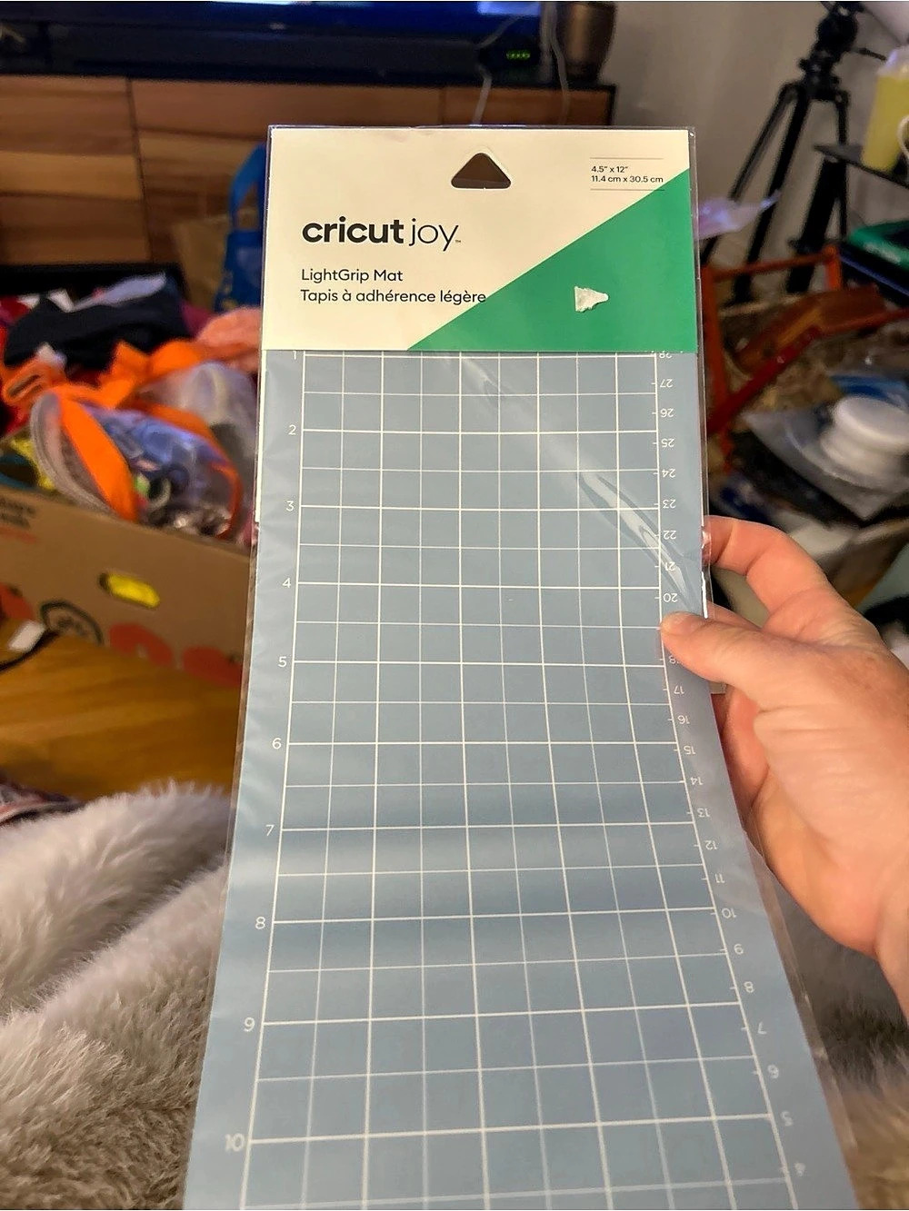 Cricut Joy LightGrip Mat 4.5" x 12" Blue & Gray NWT